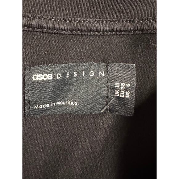 NEW ASOS DESIGN NORDSTROM Black Collared Ultimate Midi Tea Dress Size 6 - Picture 6 of 7